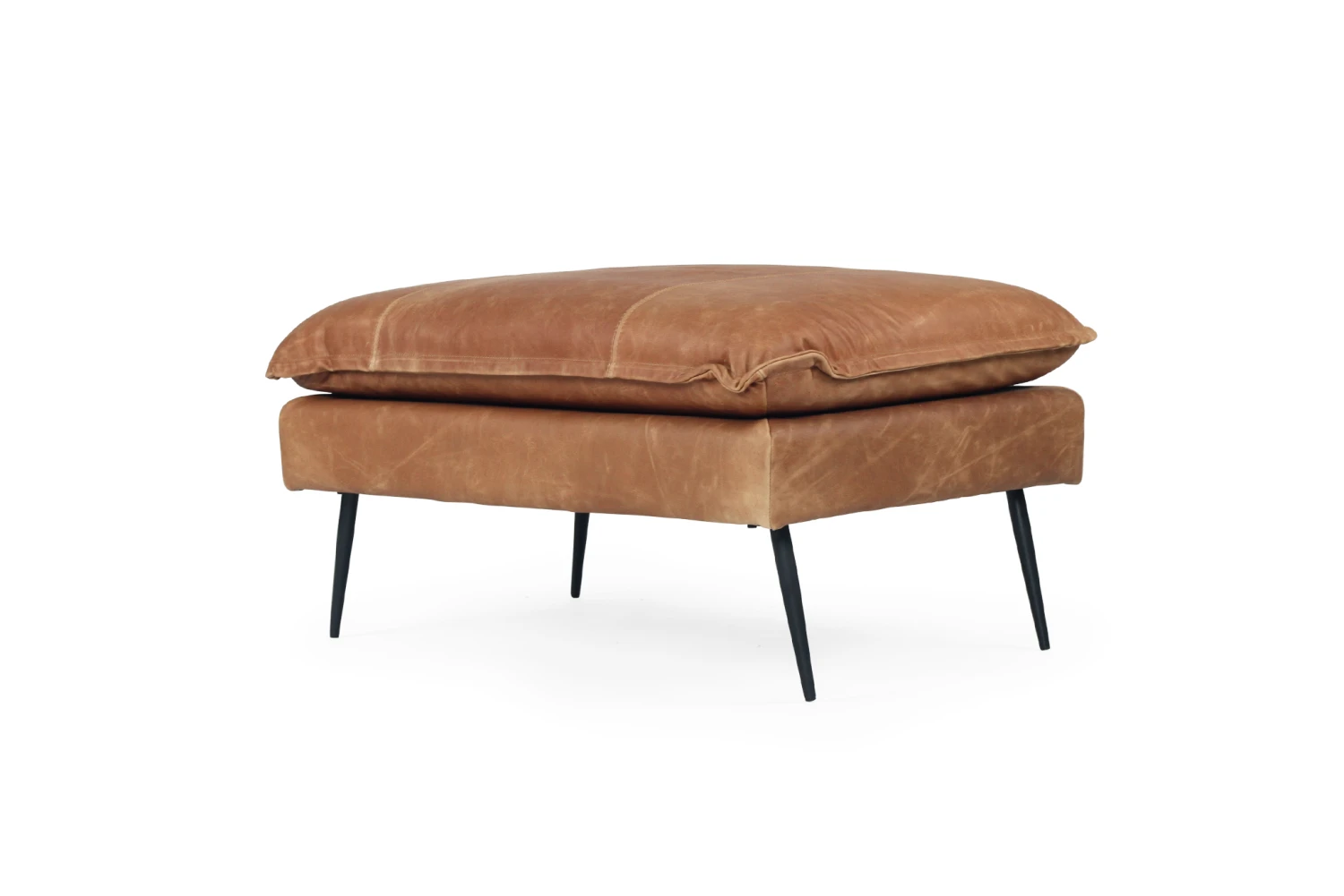 Marly Footstool – Cognac Leather 5 Marly Footstool – Cognac Leather - Image 3