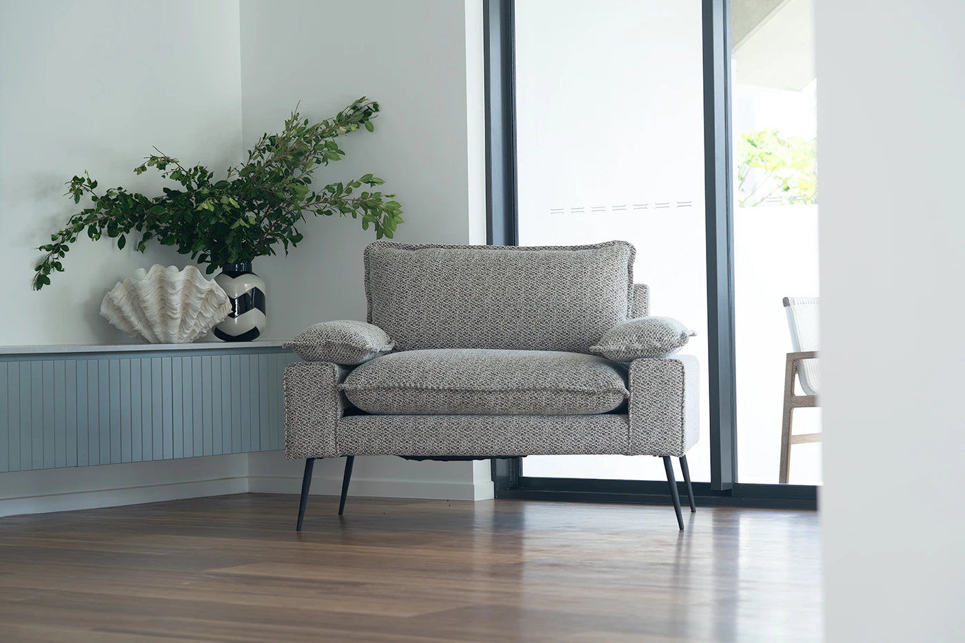 Marly 1 Seater Sofa – Mottled Taupe 4 Marly 1 Seater Sofa – Mottled Taupe - Image 2