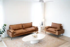 Marly 1 Seater Sofa – Cognac Leather 33 Marly 1 Seater Sofa – Cognac Leather -Abide Interiors Marly Sofa Cognac Lorenzo Coffee Styled 5 1