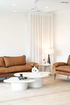 Lorenzo Organic Coffee Table – 120cm (Clover) -Abide Interiors Marly Sofa Cognac Lorenzo Coffee Styled 8 1