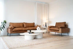 Lorenzo Organic Coffee Table – 120cm (Clover) -Abide Interiors Marly Sofa Cognac Lorenzo Coffee Styled 9 2