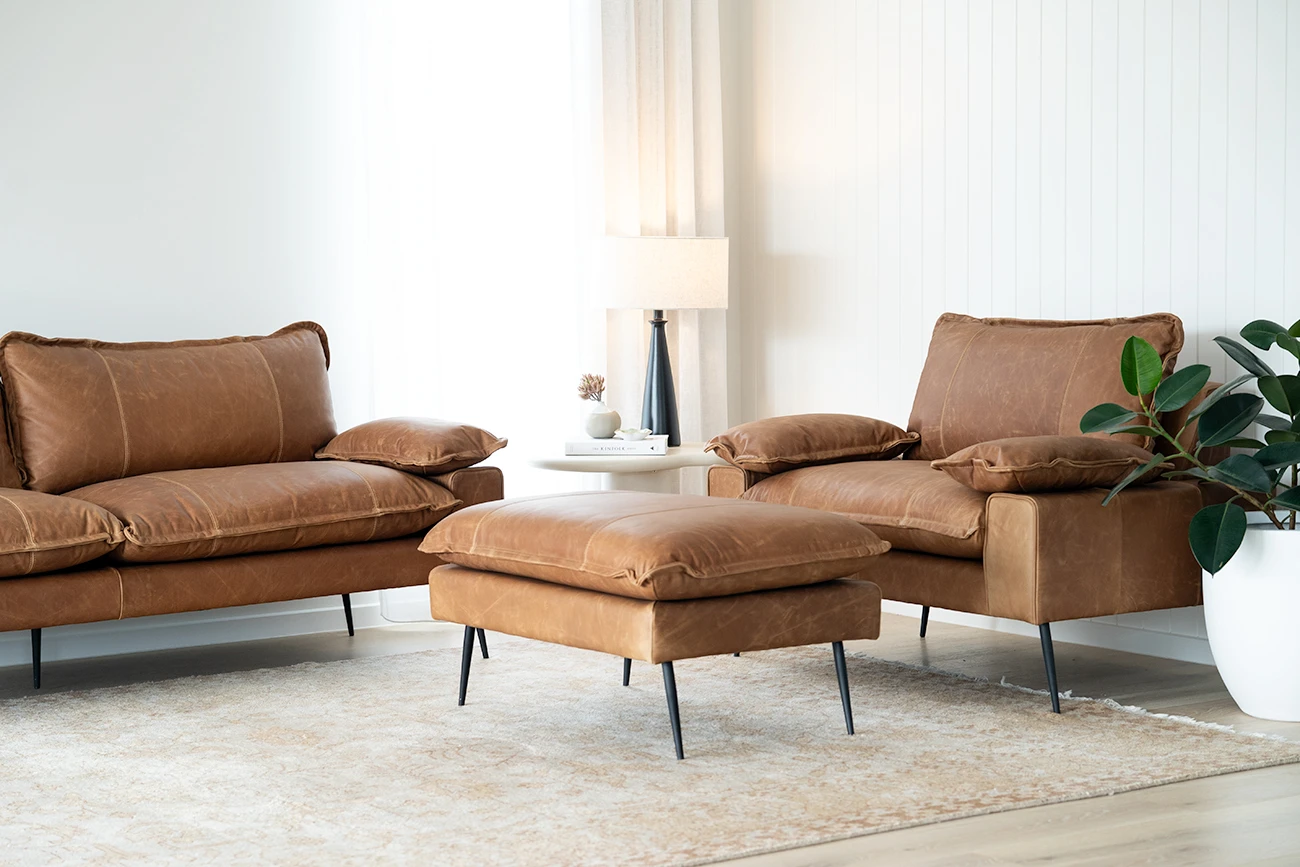 Marly 1 Seater Sofa – Cognac Leather 18 Marly 1 Seater Sofa – Cognac Leather - Image 16