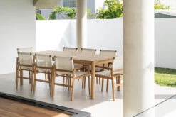 Maya Outdoor Table – 2.4m 23 Maya Outdoor Table – 2.4m -Abide Interiors Maya Table Penninsula Chairs Styled 4