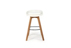 Oceanic Outdoor Backless Bar Stool – White -Abide Interiors Oceanic Outdoor Bar Stool White 3 1