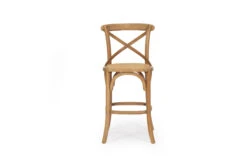 Provincial Cross Back Counter Stool – Natural Oak