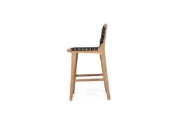 Pasadena Leather Counter Stool – Black – Woven -Abide Interiors Pasadena Counter Stool Black 4