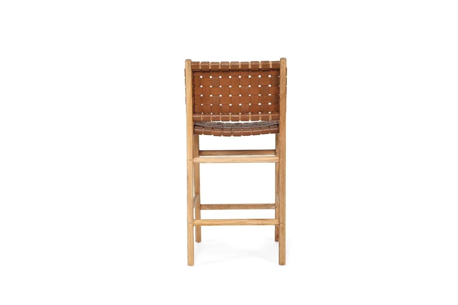 Pasadena Leather Counter Stool – Tan- Woven 8 Pasadena Leather Counter Stool – Tan- Woven - Image 6