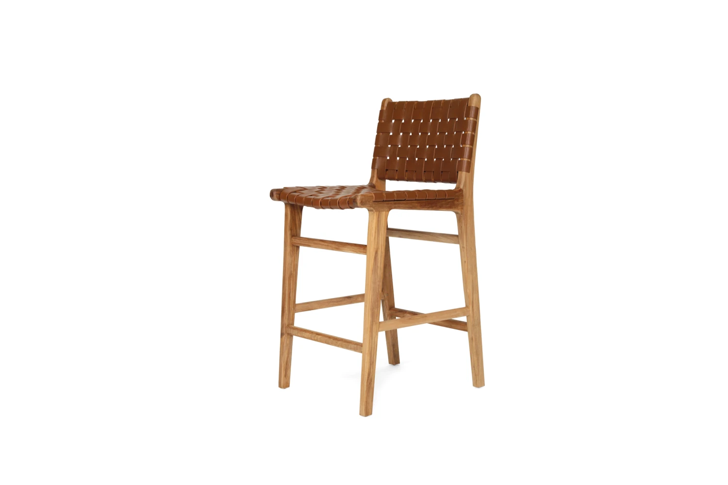 Pasadena Leather Counter Stool – Tan- Woven 3 Pasadena Leather Counter Stool – Tan- Woven