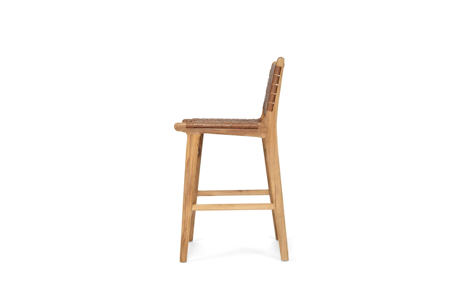 Pasadena Leather Counter Stool – Tan- Woven 6 Pasadena Leather Counter Stool – Tan- Woven - Image 4