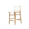 Pasadena Leather Counter Stool – White – Woven -Abide Interiors Pasadena Counter White Woven 1