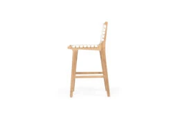 Pasadena Leather Counter Stool – White – Woven -Abide Interiors Pasadena Counter White Woven 4