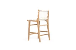 Pasadena Leather Counter Stool – White – Woven -Abide Interiors Pasadena Counter White Woven 5