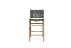 Pasadena Leather Counter Stool – Olive- Woven