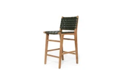 Pasadena Leather Counter Stool – Olive- Woven -Abide Interiors Pasadena Counter Woven Olive 2 1