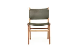Pasadena Leather Side Chair – Olive 16 Pasadena Leather Side Chair – Olive -Abide Interiors Pasadena Dining Chair Olive Flat 1