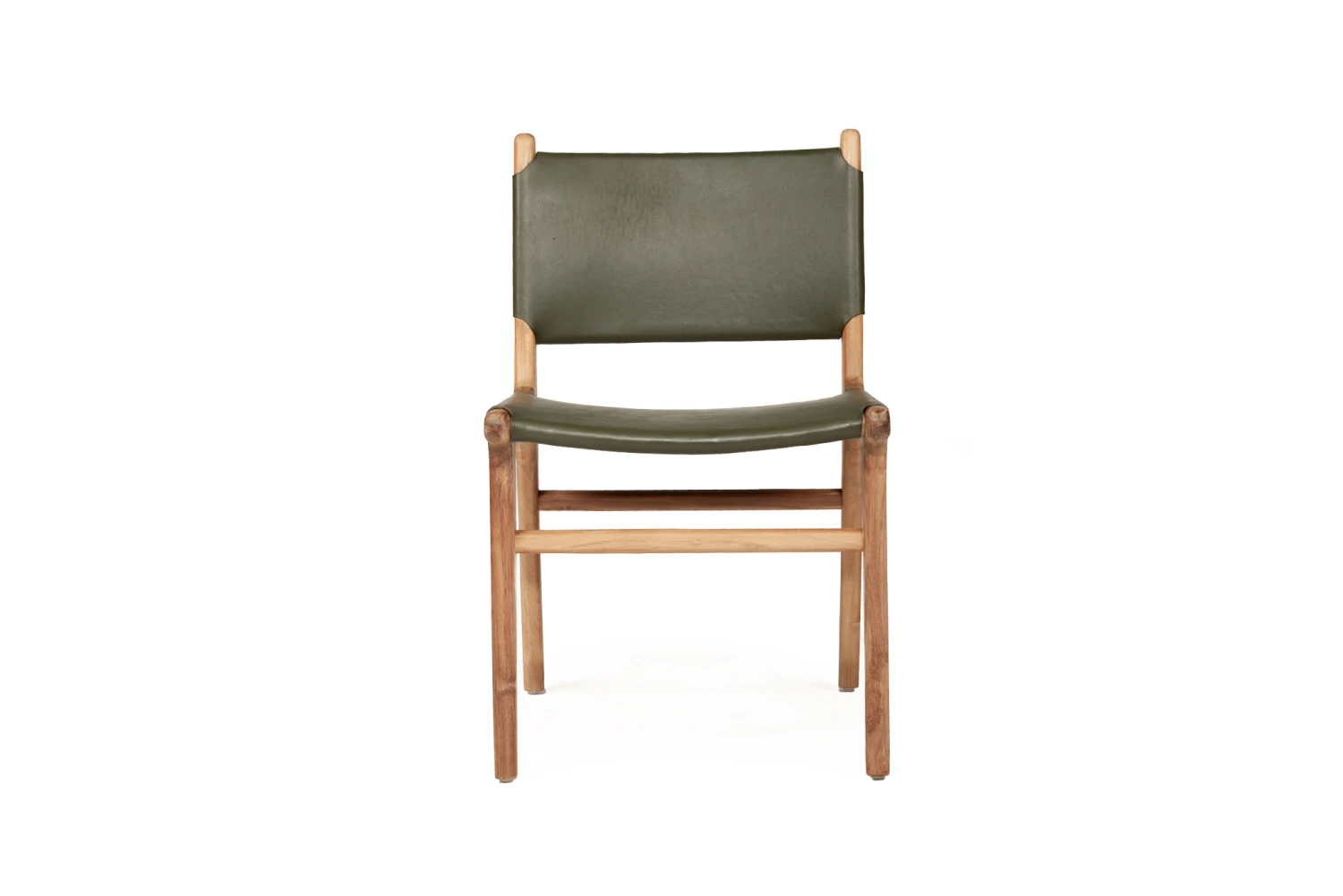 Pasadena Leather Side Chair – Olive 5 Pasadena Leather Side Chair – Olive - Image 3