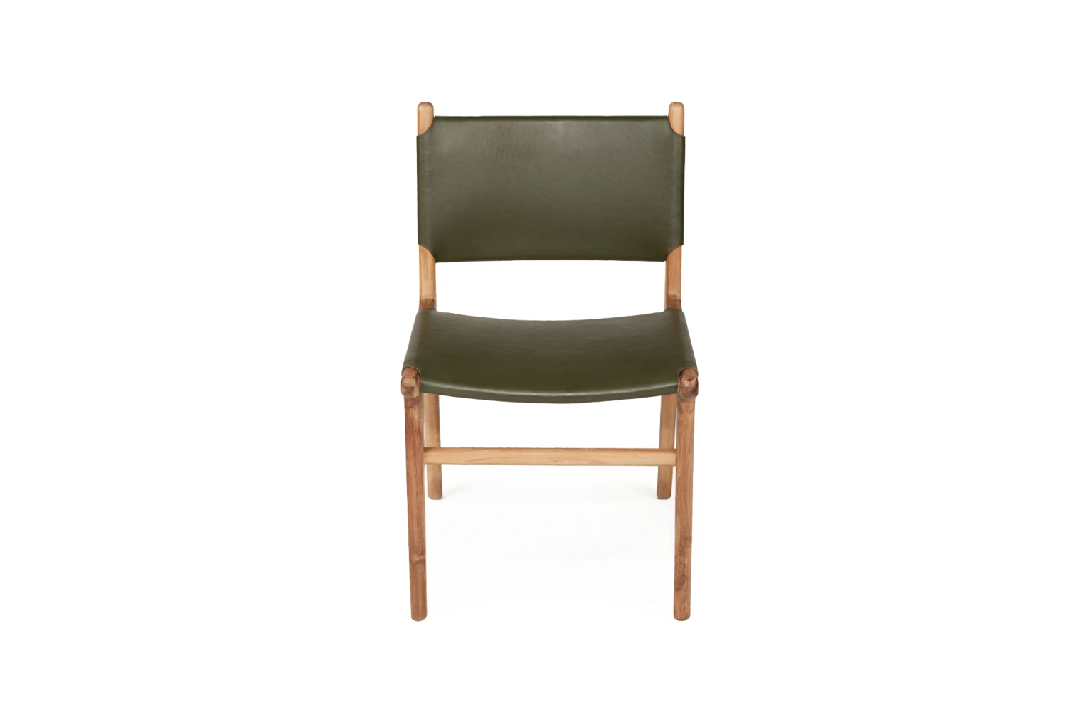 Pasadena Leather Side Chair – Olive 6 Pasadena Leather Side Chair – Olive - Image 4