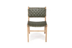 Pasadena Leather Side Chair – Woven – Olive 22 Pasadena Leather Side Chair – Woven – Olive -Abide Interiors Pasadena Dining Olive Woven 2