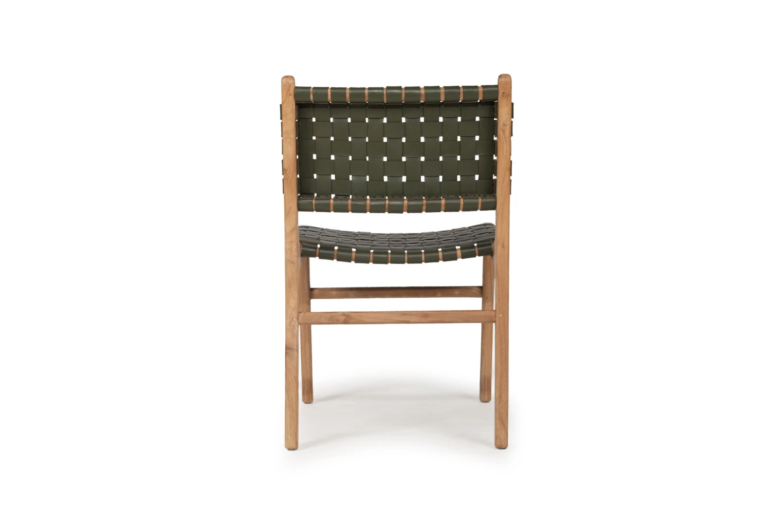 Pasadena Leather Side Chair – Woven – Olive 9 Pasadena Leather Side Chair – Woven – Olive - Image 7