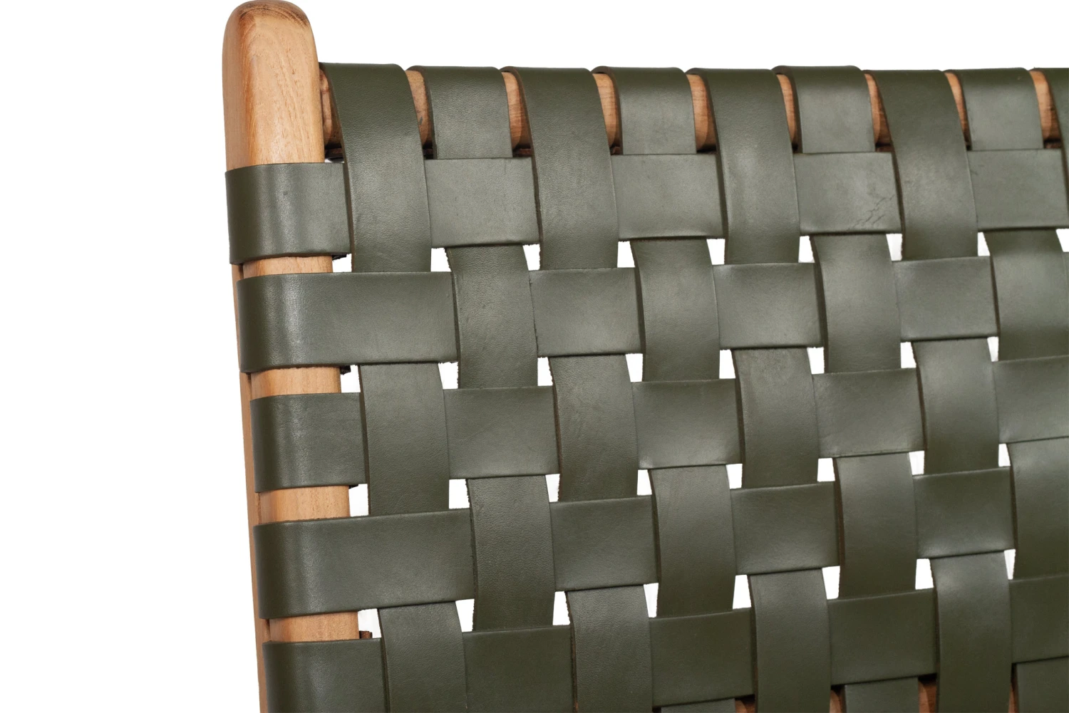 Pasadena Leather Side Chair – Woven – Olive 11 Pasadena Leather Side Chair – Woven – Olive - Image 9