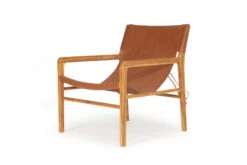 Pasadena Leather Sling Chair – Tan -Abide Interiors Pasadena Leather Sling Chair Tan 3