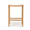 Pasadena Leather Saddle Stool – Flat Natural -Abide Interiors Pasadena Saddle Stool Flat Natural 1