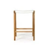 Pasadena Leather Saddle Stool – White – Flat -Abide Interiors Pasadena Saddle Stool Flat White 1