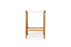 Pasadena Leather Saddle Stool – White – Flat -Abide Interiors Pasadena Saddle Stool Flat White 6