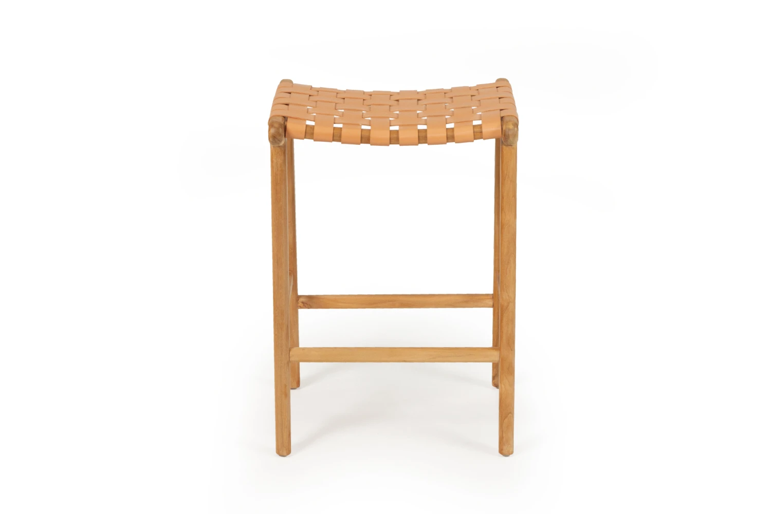 Pasadena Leather Saddle Stool – Woven Natural 9 Pasadena Leather Saddle Stool – Woven Natural - Image 7