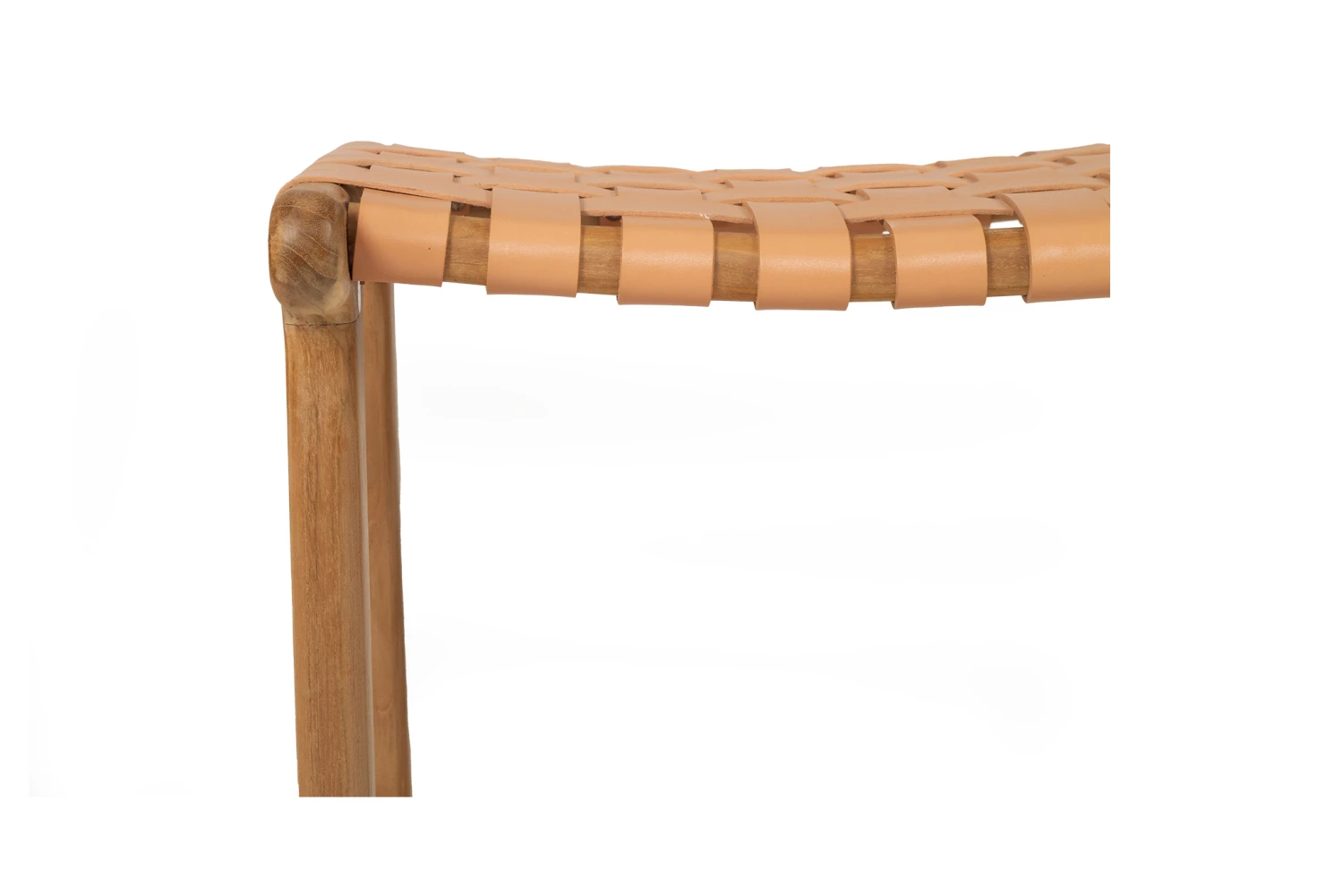 Pasadena Leather Saddle Stool – Woven Natural 11 Pasadena Leather Saddle Stool – Woven Natural - Image 9