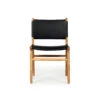 Pasadena Leather Side Chair – Black -Abide Interiors Pasadena Side Chair Black 1 1