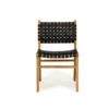Pasadena Woven Leather Side Chair – Black 1 Pasadena Woven Leather Side Chair – Black -Abide Interiors Pasadena Side Chair Black 1