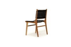 Pasadena Woven Leather Side Chair – Black 14 Pasadena Woven Leather Side Chair – Black -Abide Interiors Pasadena Side Chair Black 4