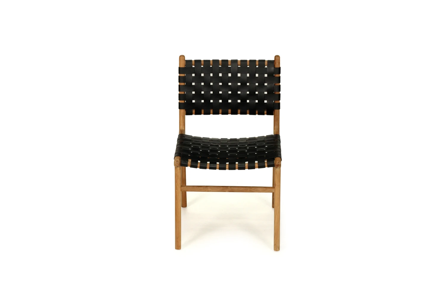 Pasadena Woven Leather Side Chair – Black 10 Pasadena Woven Leather Side Chair – Black - Image 8