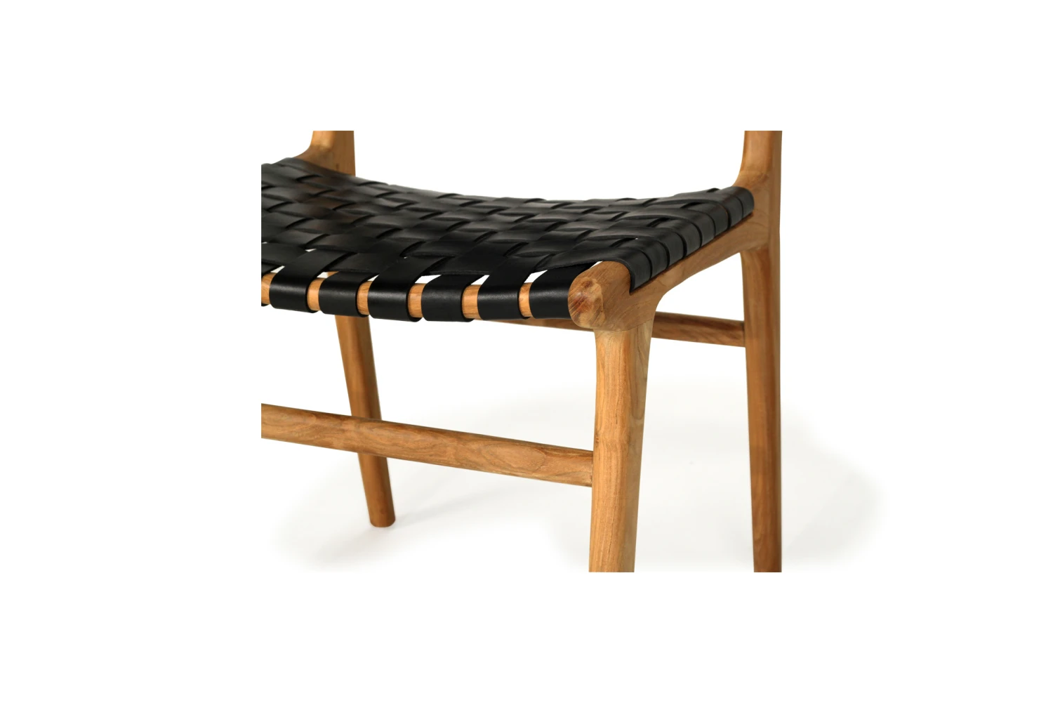 Pasadena Woven Leather Side Chair – Black 9 Pasadena Woven Leather Side Chair – Black - Image 7