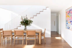 Asher Dining Table – 2.5m American Oak -Abide Interiors Pasadena Side Chair Natural 7