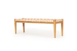 Pasadena Leather Strap Bench – Nude – 150cm 16 Pasadena Leather Strap Bench – Nude – 150cm -Abide Interiors Pasadena Woven Leather Strap Bench Nude 4