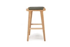 Pasadena Leather Saddle Stool – Olive – Flat -Abide Interiors Pasdena Saddle Stool Olive Flat 4