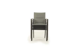 Roberto Stackable Outdoor Dining Chair – Asteroid Black (Charcoal) – Set Of 4 -Abide Interiors Roberto Chair Black 8