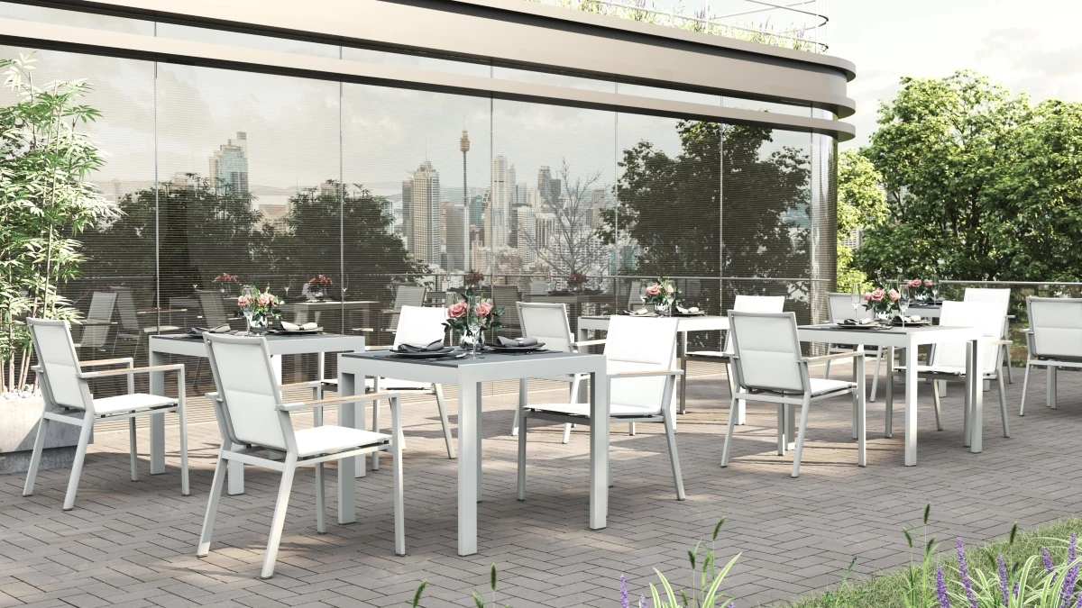 Roberto Stackable Outdoor Dining Chair – Pearl White – Set Of 4 20 Roberto Stackable Outdoor Dining Chair – Pearl White – Set Of 4 - Image 18