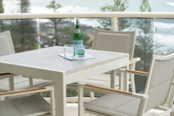 Roberto Stackable Outdoor Dining Chair – Pearl White – Set Of 4 40 Roberto Stackable Outdoor Dining Chair – Pearl White – Set Of 4 -Abide Interiors Roberto Outdoor Table White Styled 3