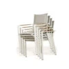 Roberto Stackable Outdoor Dining Chair – Pearl White – Set Of 4 -Abide Interiors Roberto WH 2