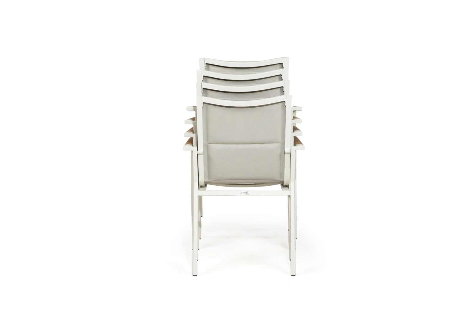 Roberto Stackable Outdoor Dining Chair – Pearl White – Set Of 4 8 Roberto Stackable Outdoor Dining Chair – Pearl White – Set Of 4 - Image 6