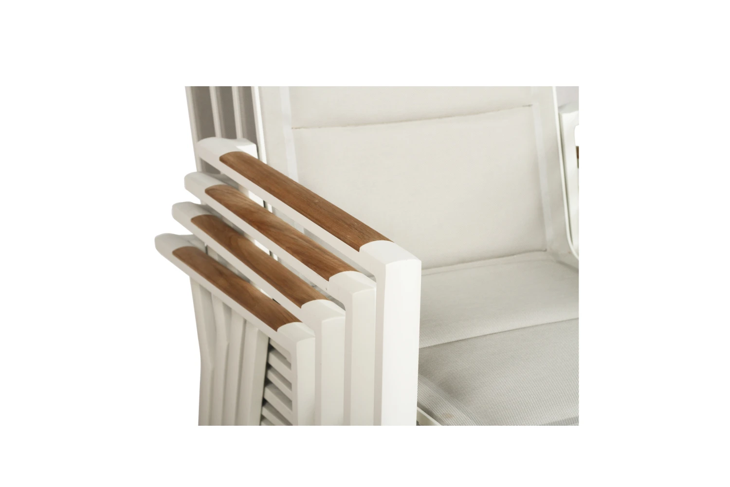 Roberto Stackable Outdoor Dining Chair – Pearl White – Set Of 4 9 Roberto Stackable Outdoor Dining Chair – Pearl White – Set Of 4 - Image 7