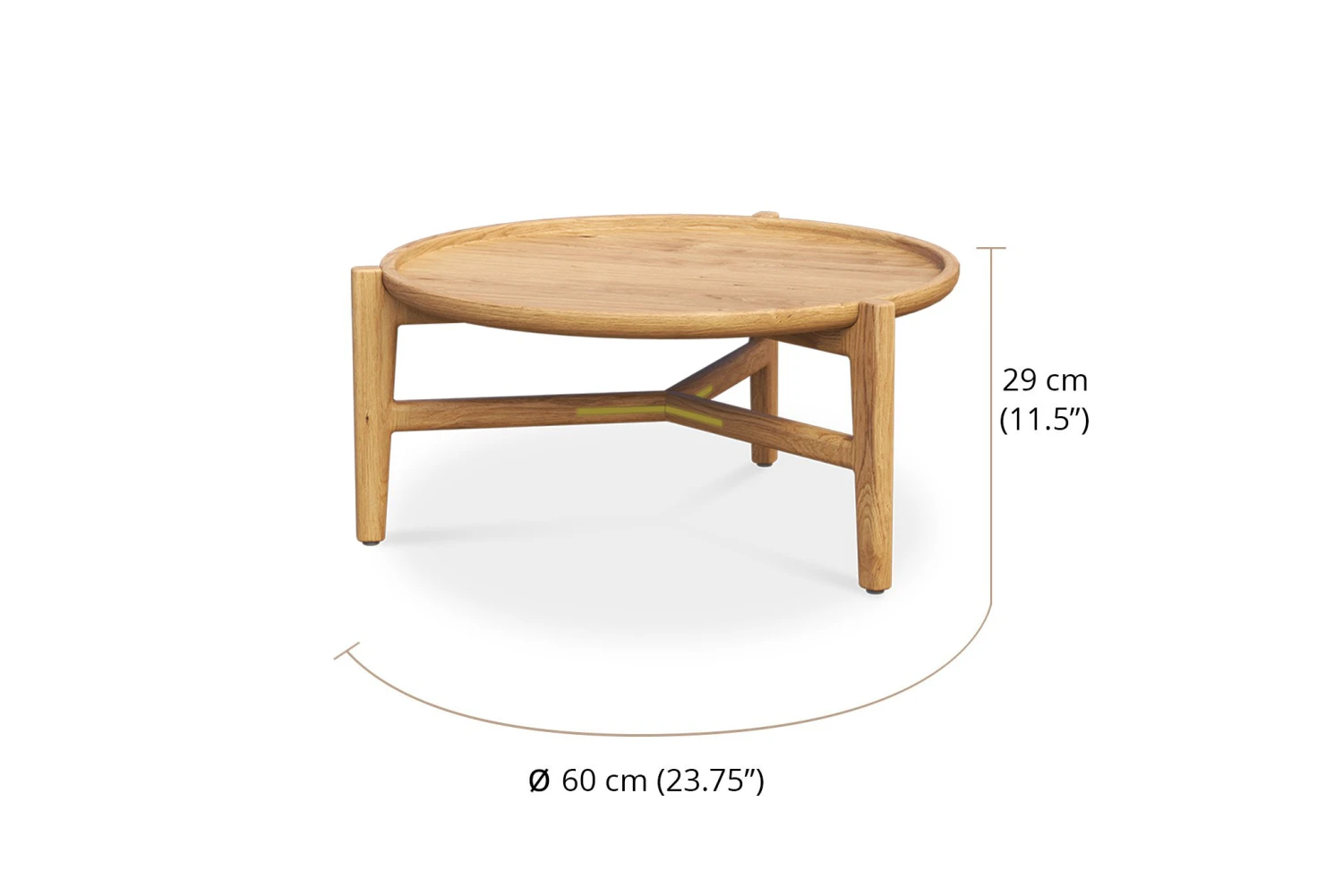 Ruben Coffee Table – 60cm – Natural 8 Ruben Coffee Table – 60cm – Natural - Image 6