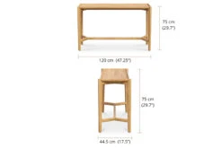 Ruben Console Table 120cm – Black -Abide Interiors Ruben Console Table 120cm Natural 5