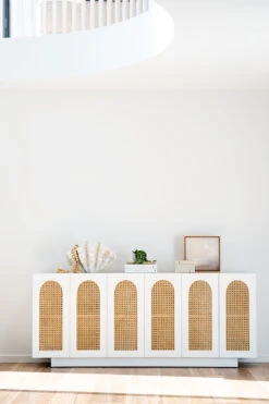 Ryan Six Door Sideboard – White -Abide Interiors Ryan Sideboard White Styled 1