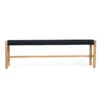 Sabai Woven Bench Seat – Black – Close Weave -Abide Interiors Sabai Bench Black 152cm 1