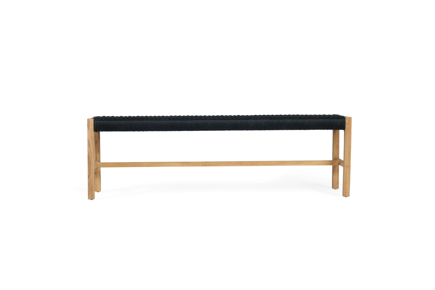 Sabai Woven Bench Seat – Black – Close Weave 3 Sabai Woven Bench Seat – Black – Close Weave