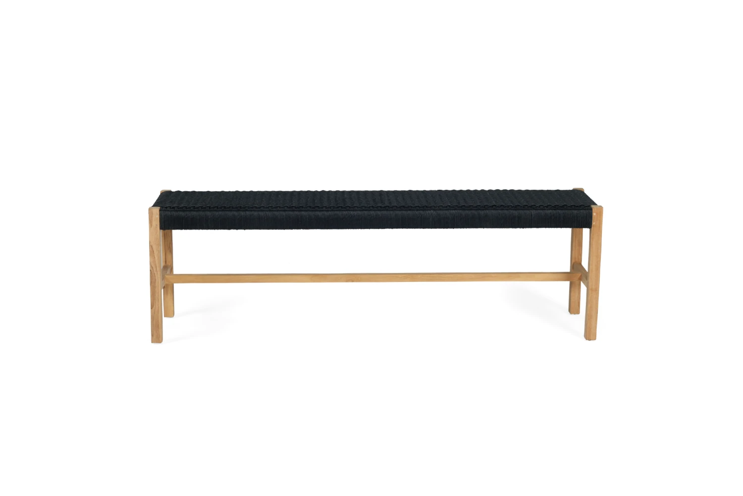 Sabai Woven Bench Seat – Black – Close Weave 6 Sabai Woven Bench Seat – Black – Close Weave - Image 4